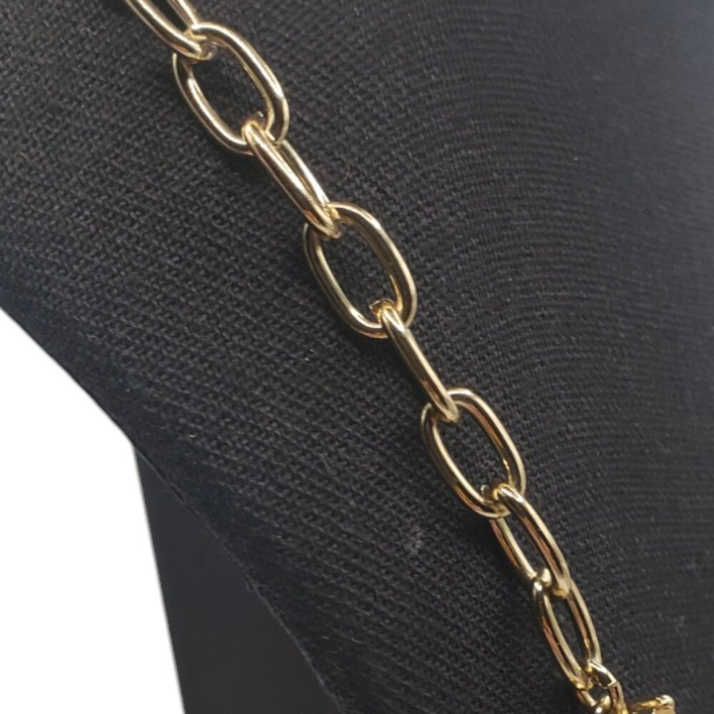 EUC J Crew Gold Tone Faux Pearl Black & Caramel Rhinestone Statement Necklace - Picture 7 of 12